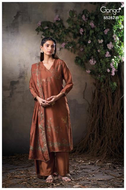 Ganga ceyra 5282 dress material at wholesale price